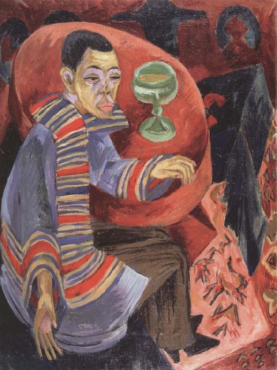 Ernst Ludwig Kirchner The Drinker Sweden oil painting art